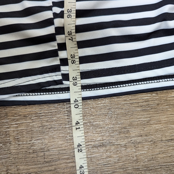 Shein| Black and White Striped Midi Dress - Picture 5 of 8